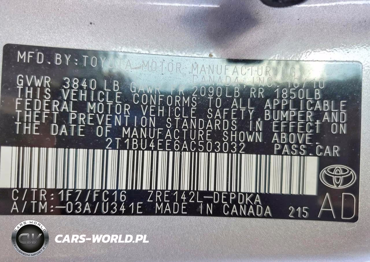 2010 Toyota Corolla Le VIN:2T1BU4EE6AC503032 - 12