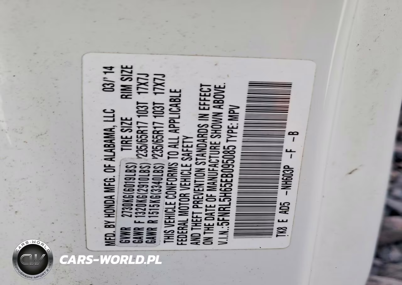 2014 Honda Odyssey Exl VIN:5FNRL5H65EB095085 - 13