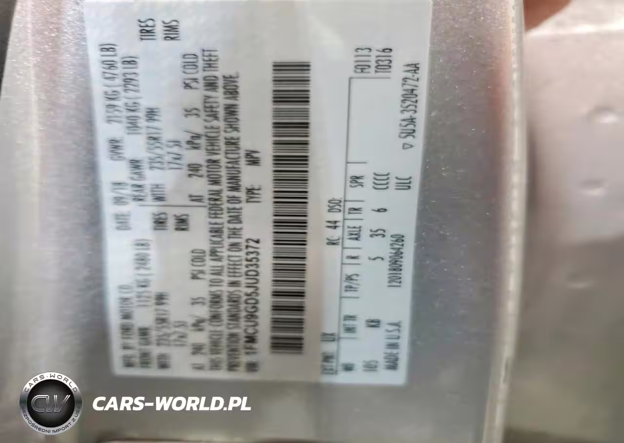 2018 Ford Escape Se VIN:1FMCU9GD5JUD35372 - 13