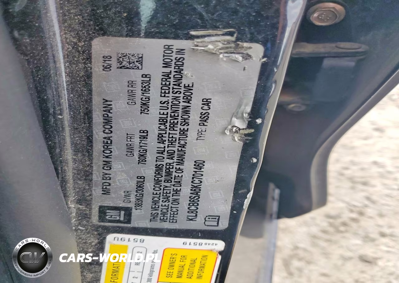 2019 Chevrolet Spark Ls VIN:KL8CB6SA6KC701460 - 12