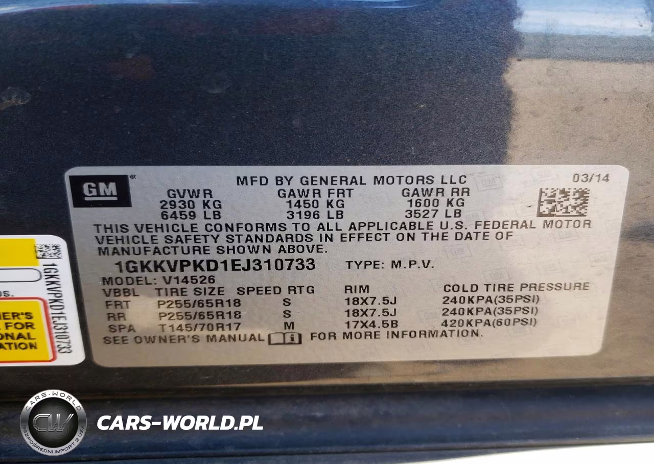 2014 GMC Acadia Sle VIN:1GKKVPKD1EJ310733 - 12