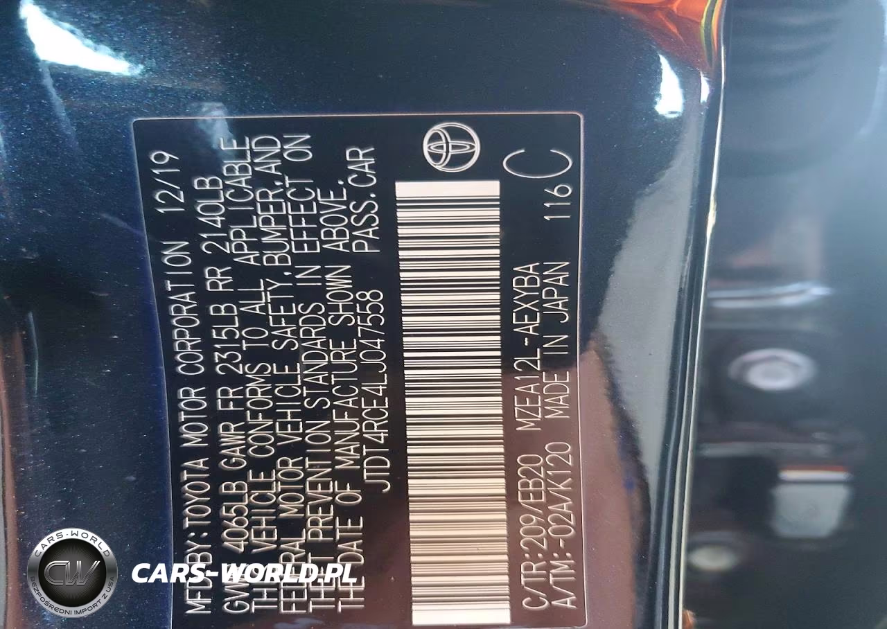2020 Toyota Corolla Xse VIN:JTDT4RCE4LJ047558 - 12