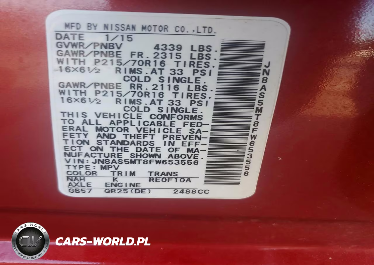 2015 Nissan Rogue Select S VIN:JN8AS5MT8FW653556 - 13