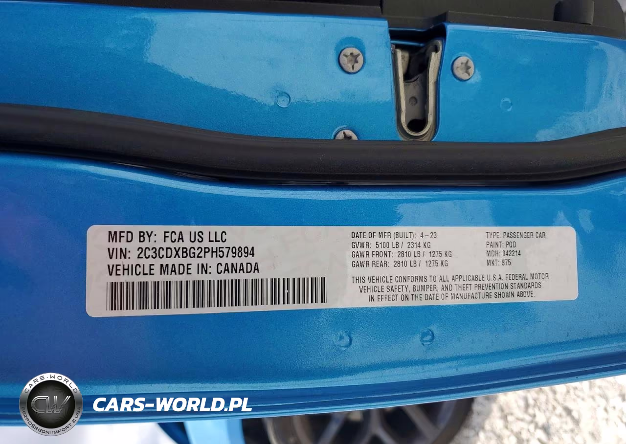 2023 Dodge Charger Sxt VIN:2C3CDXBG2PH579894 - 12