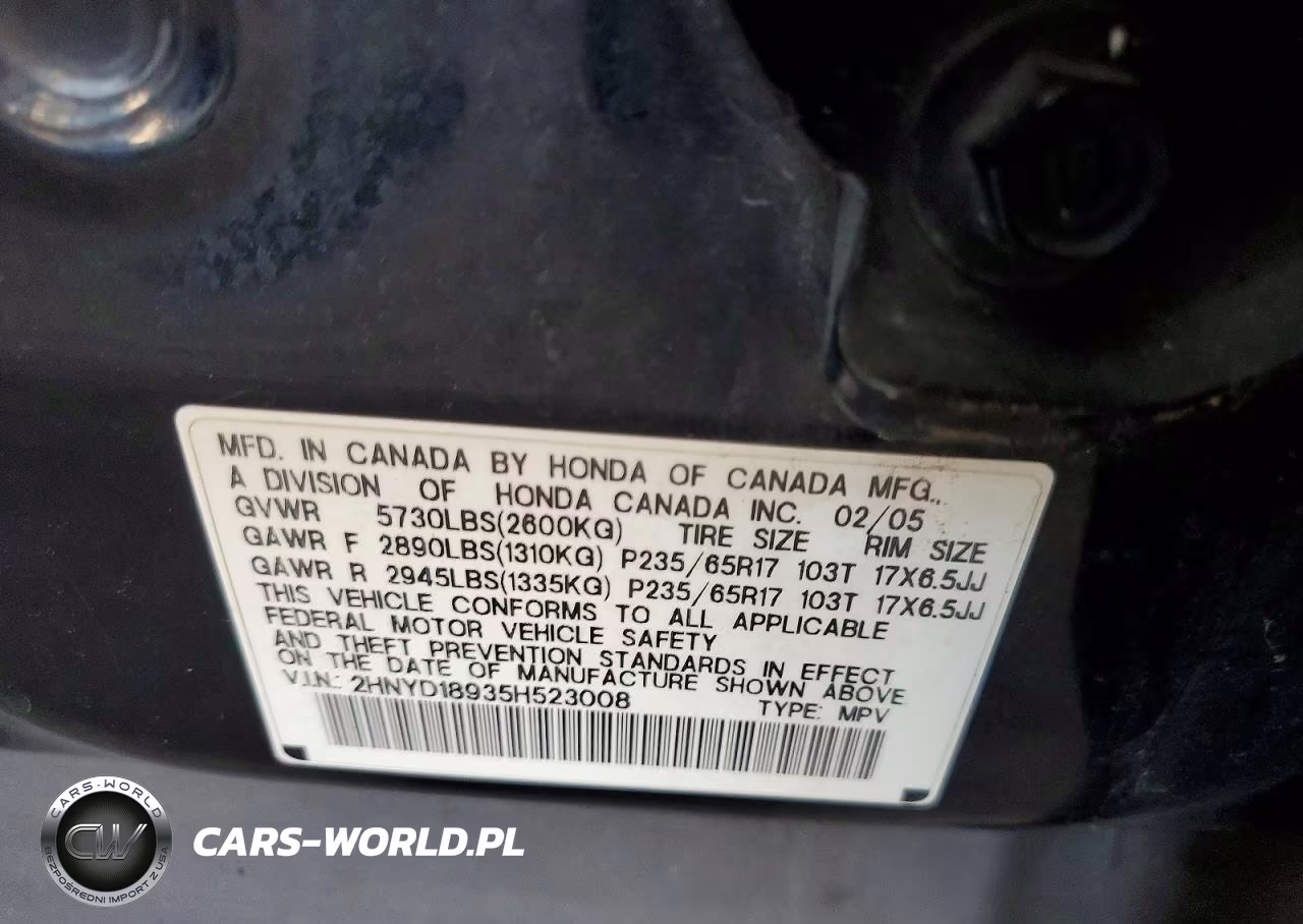 2005 Acura Mdx Touring VIN:2HNYD18935H523008 - 12