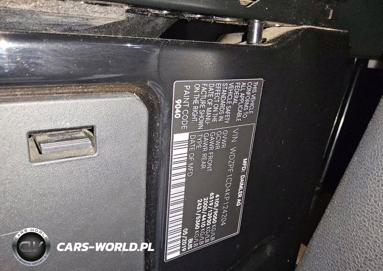2019 Mercedes-Benz Sprinter 2500 VIN:WDZPF1CD4KP124204 - 13
