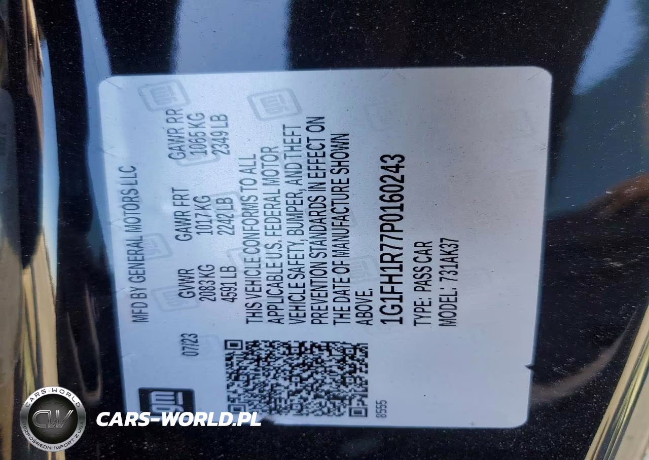 2023 Chevrolet Camaro Ss VIN:1G1FH1R77P0160243 - 12