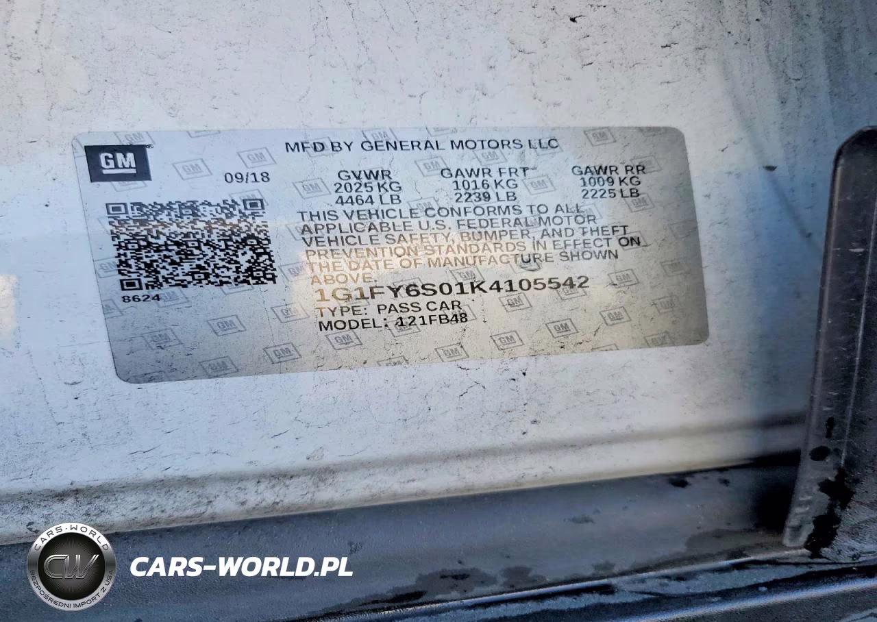 2019 Chevrolet Bolt Ev Lt VIN:1G1FY6S01K4105542 - 12