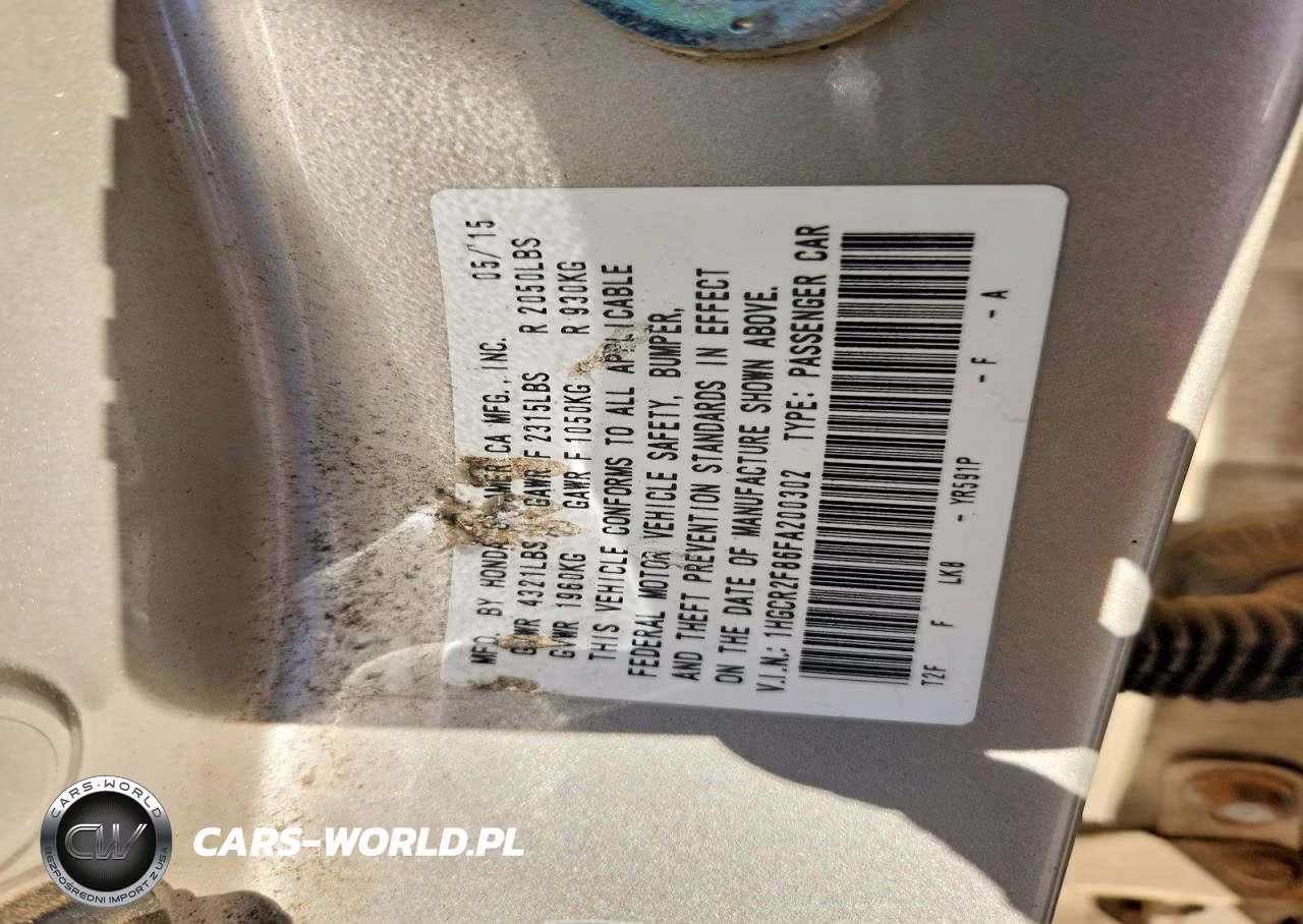 2015 Honda Accord Exl VIN:1HGCR2F86FA200302 - 13