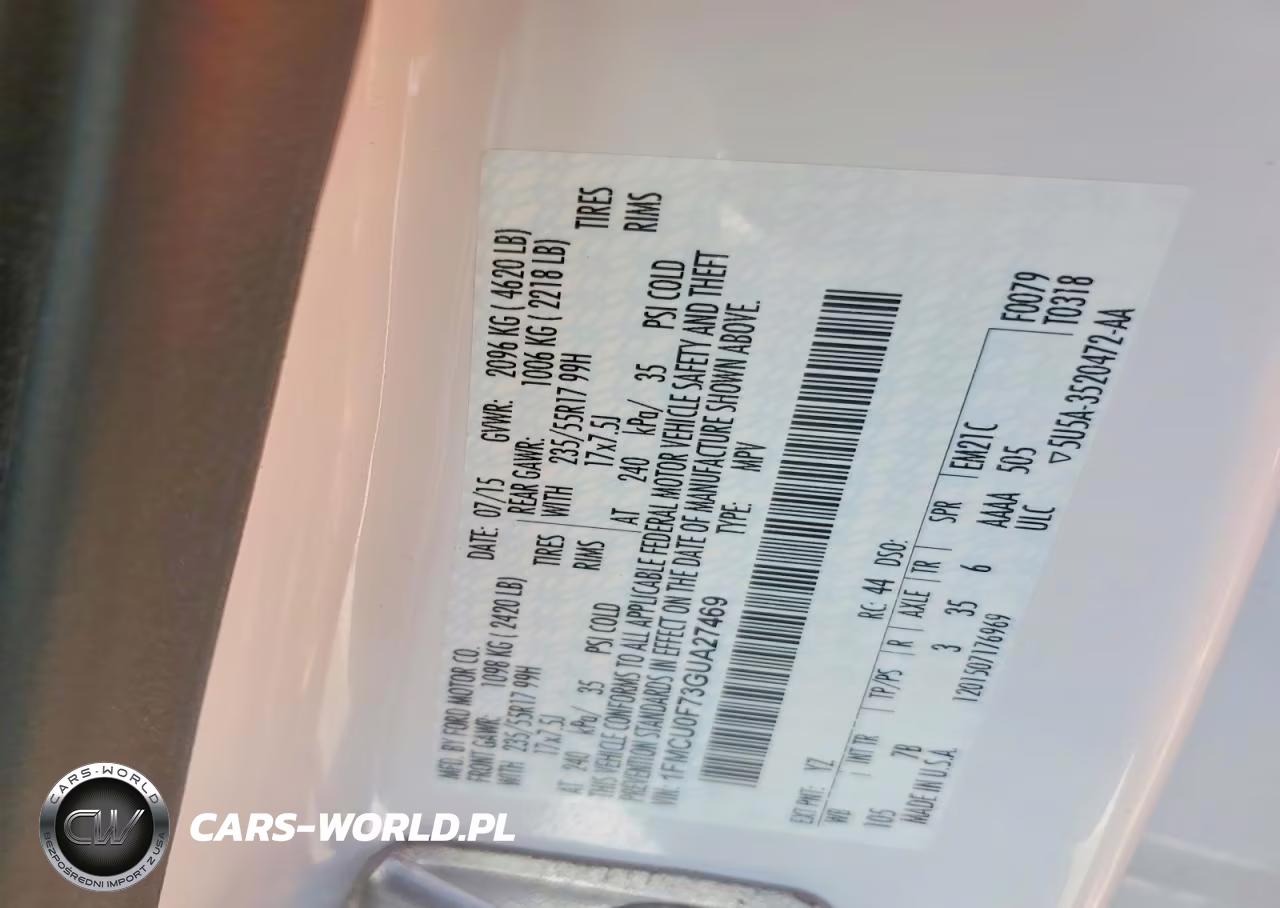2016 Ford Escape S VIN:1FMCU0F73GUA27469 - 13