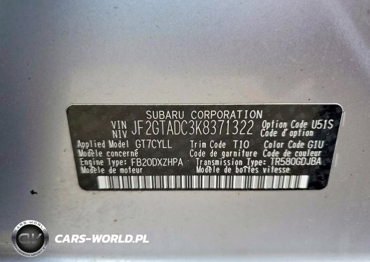 2019 Subaru Crosstrek Premium VIN:JF2GTADC3K8371322 - 11