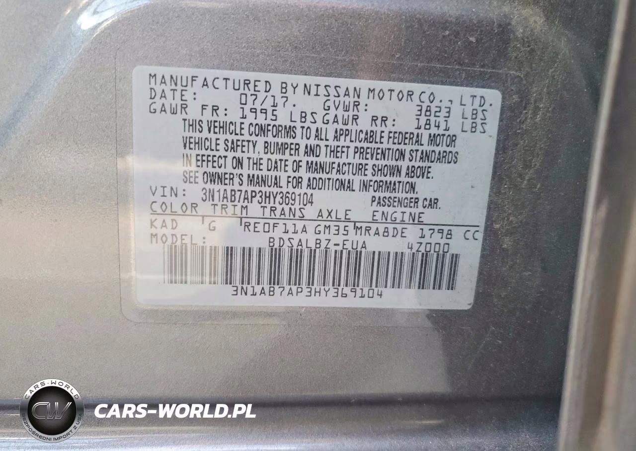 2017 Nissan Sentra S VIN:3N1AB7AP3HY369104 - 12