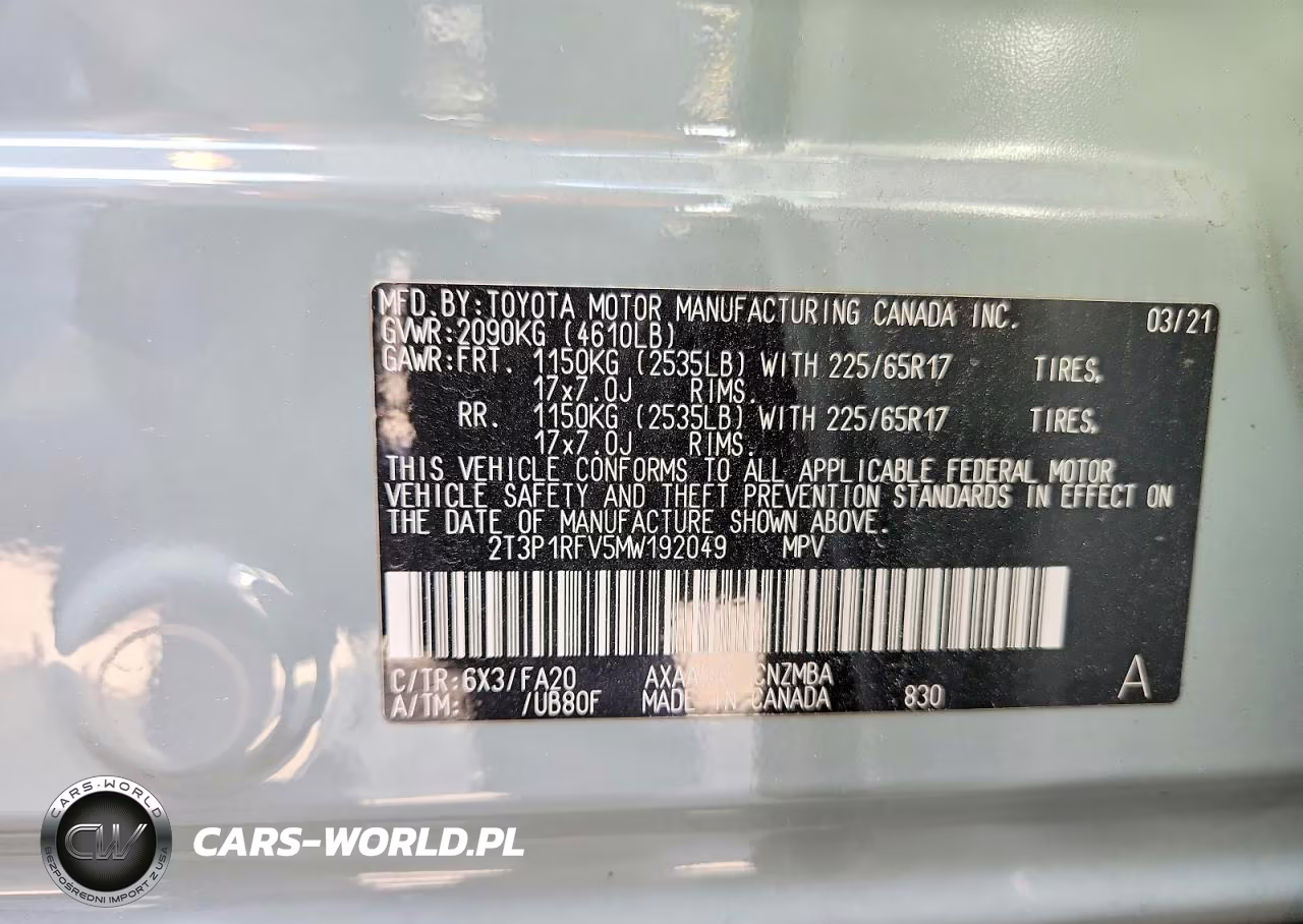 2021 Toyota Rav4 Xle VIN:2T3P1RFV5MW192049 - 14