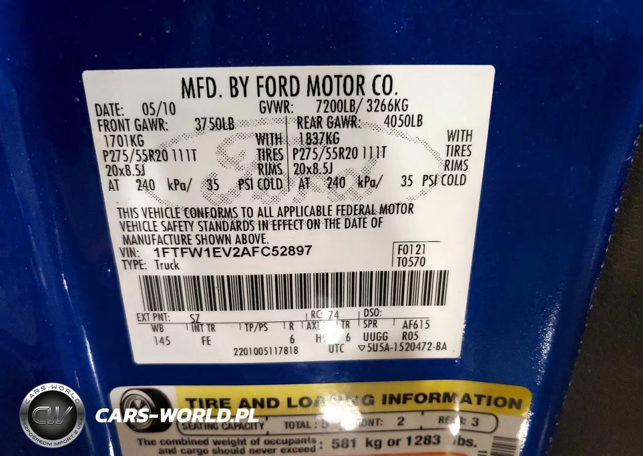 2010 Ford F150 Supercrew VIN:1FTFW1EV2AFC52897 - 12