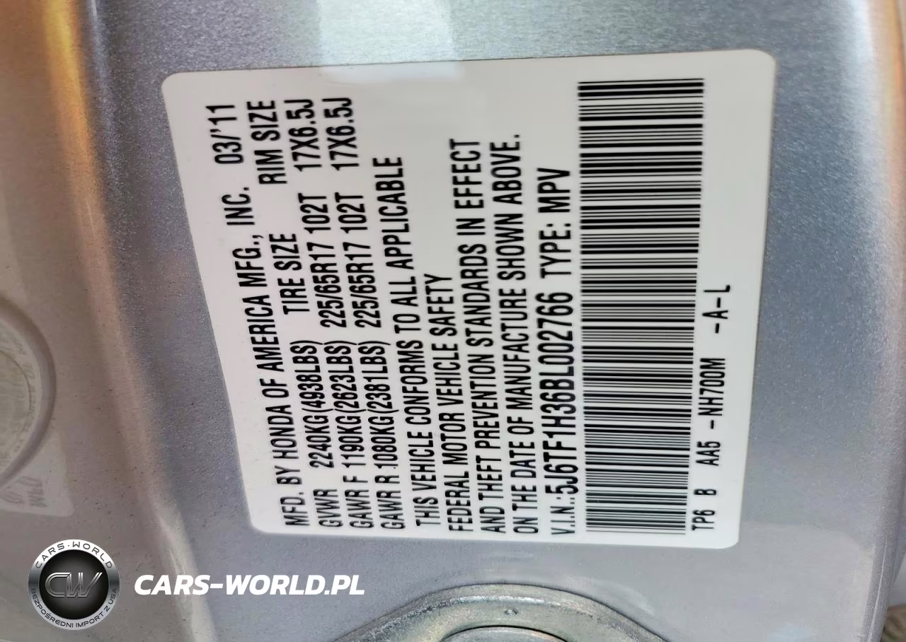 2011 Honda Accord Crosstour Ex VIN:5J6TF1H36BL002766 - 13