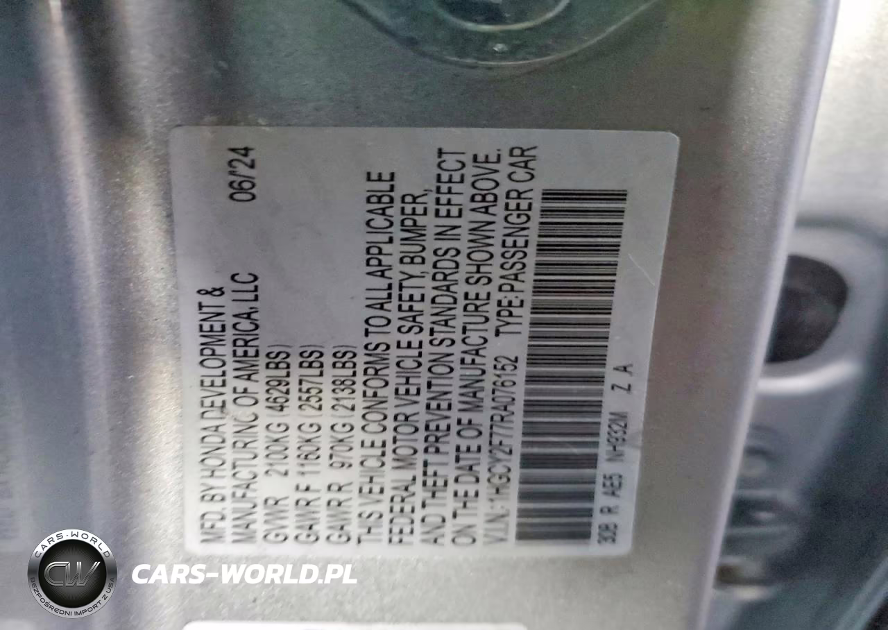 2024 Honda Accord Hybrid Sport-L VIN:1HGCY2F77RA076152 - 13