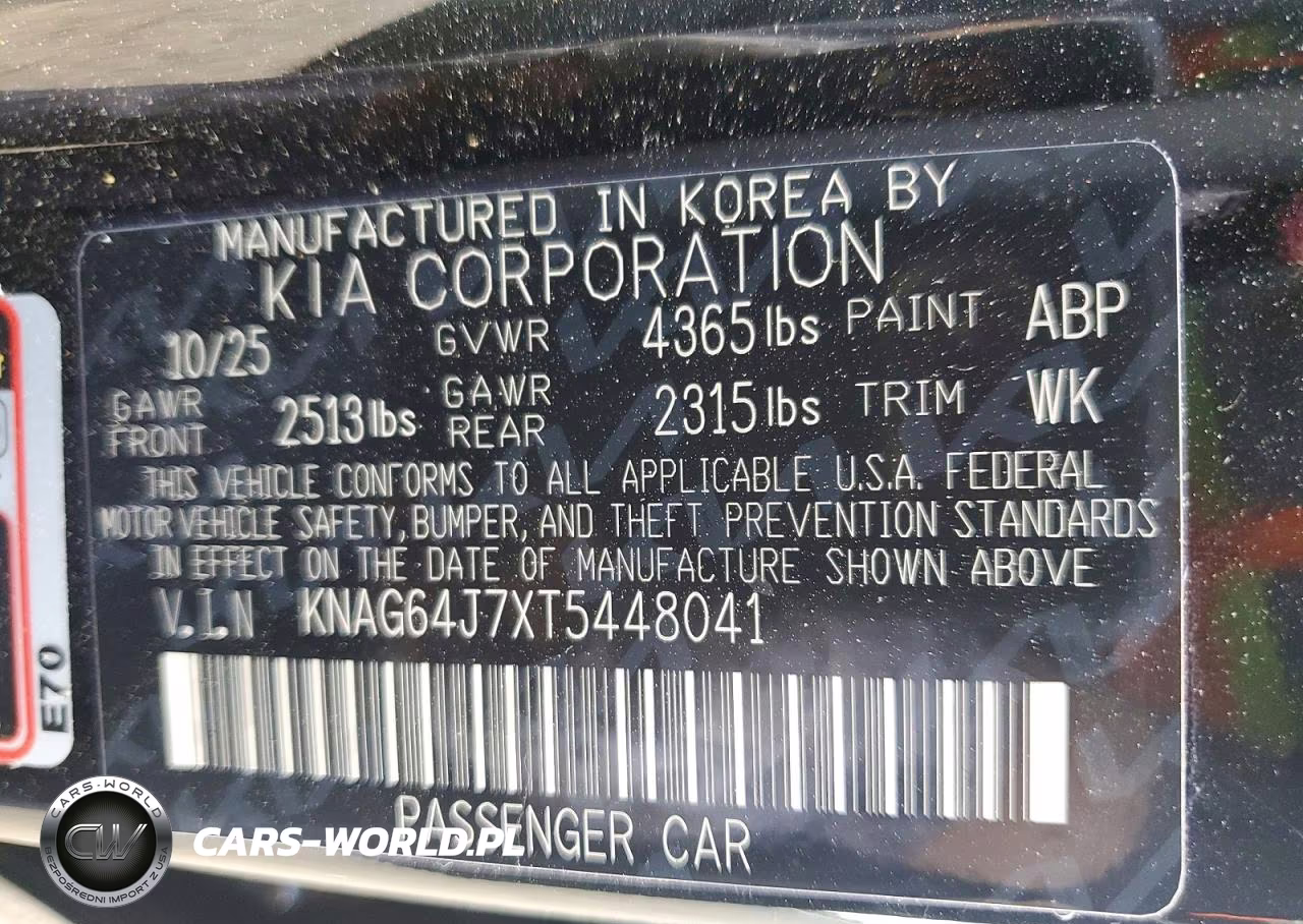 2026 Kia K5 Gt-Line VIN:KNAG64J7XT5448041 - 12