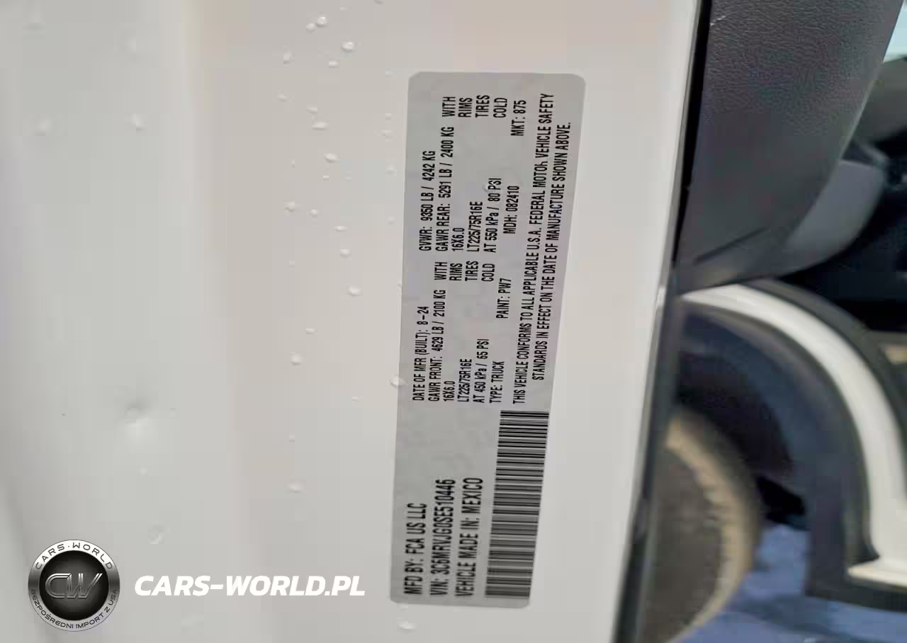 2025 Ram Promaster 3500 Delivery Van VIN:3C6MRVJG0SE510446 - 13