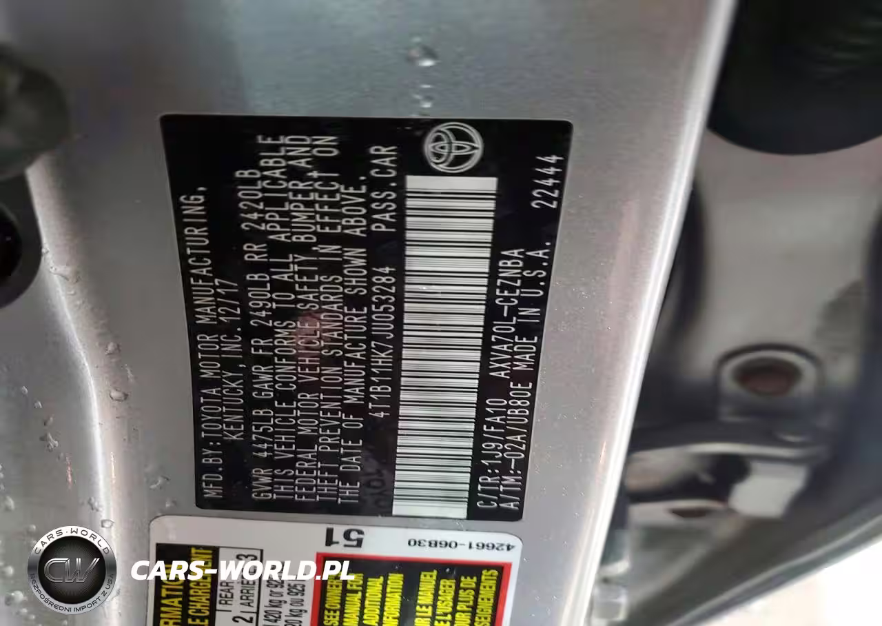 2018 Toyota Camry Le VIN:4T1B11HK7JU053284 - 12