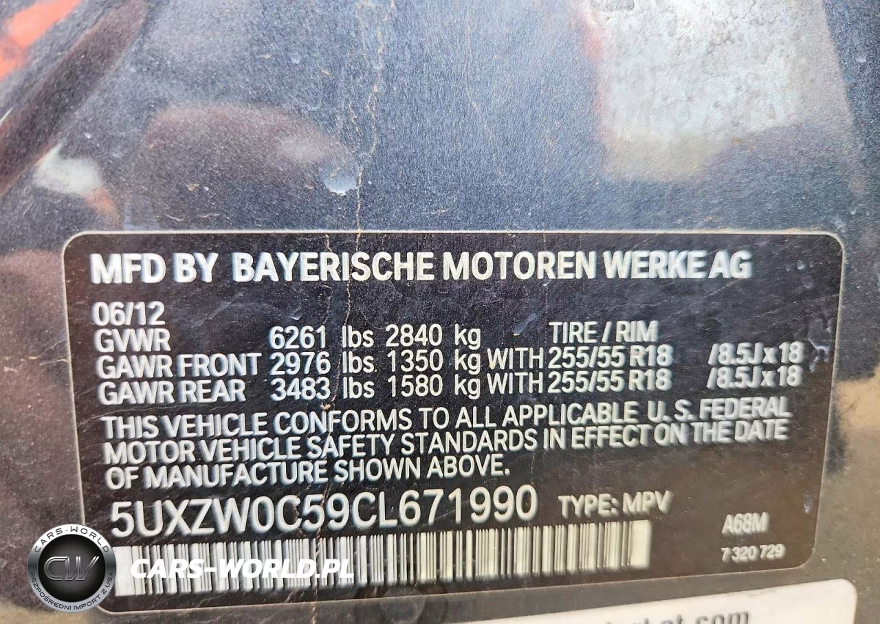 2012 BMW X5 xDrive35D VIN:5UXZW0C59CL671990 - 13
