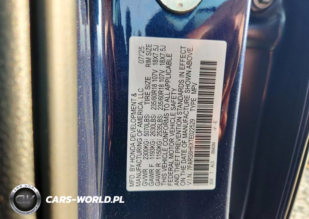 2026 Honda Cr-V Trailsport VIN:7FARS6H6XTE022529 - 14