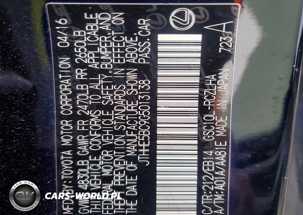 2016 Lexus Rc 350 Base VIN:JTHHE5BC9G5013138 - 13