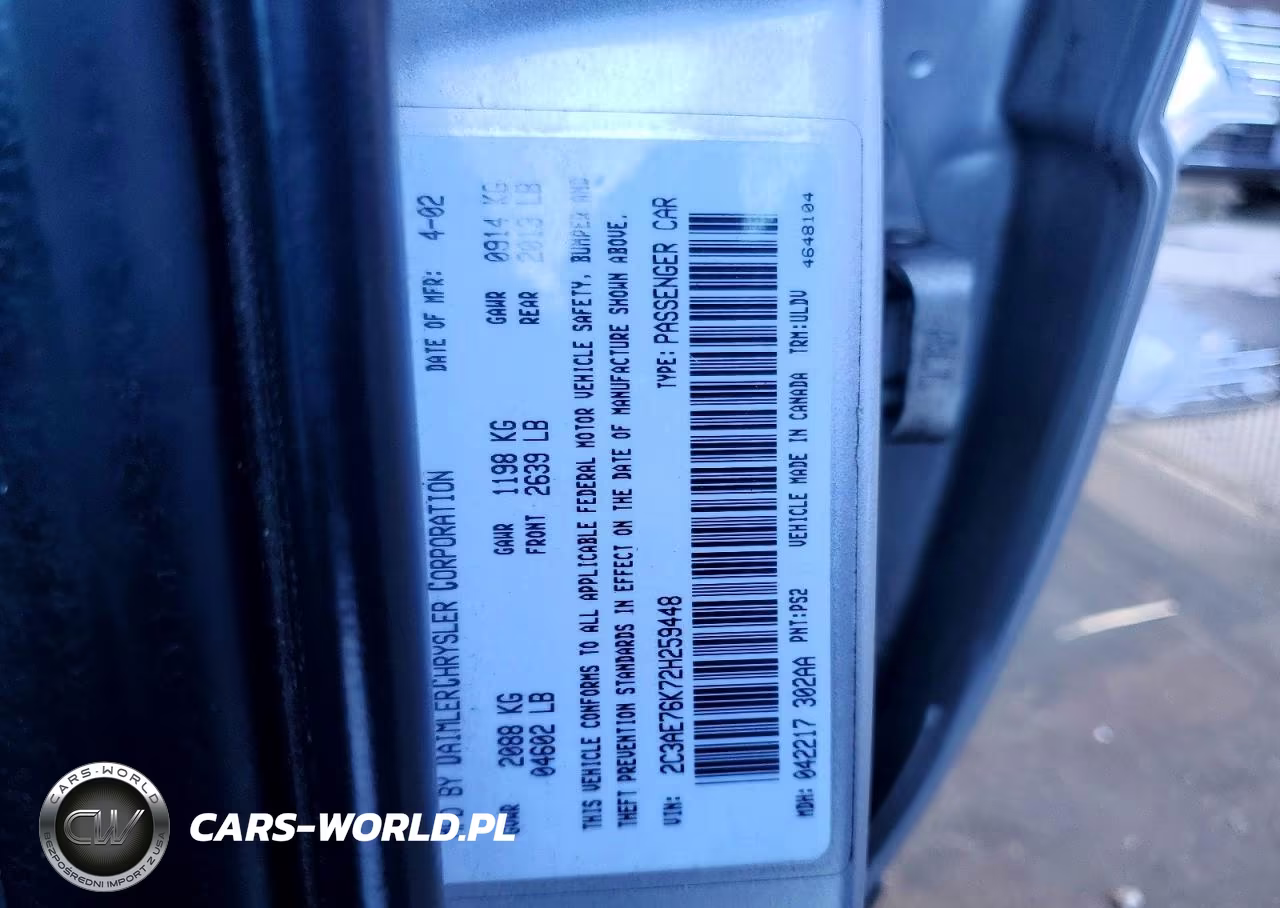 2002 Chrysler 300M Special VIN:2C3AE76K72H259448 - 12