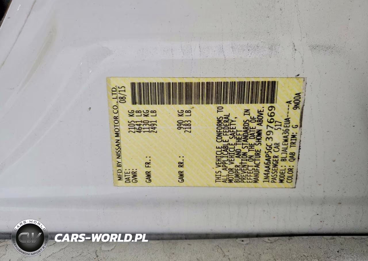 2016 Nissan Maxima 3.5 Sl VIN:1N4AA6AP5GC397669 - 12
