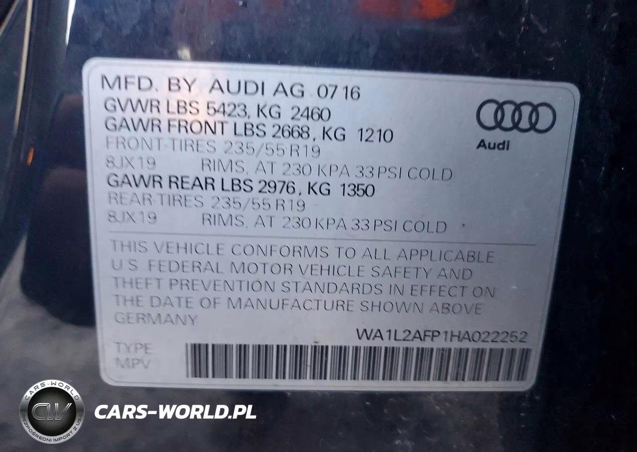 2017 Audi Q5 Premium Plus VIN:WA1L2AFP1HA022252 - 13