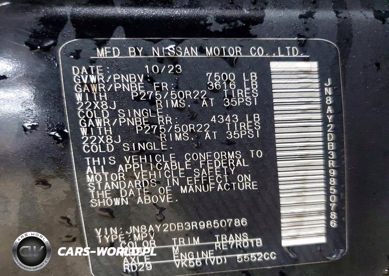 2024 Nissan Armada Platinum VIN:JN8AY2DB3R9850786 - 13