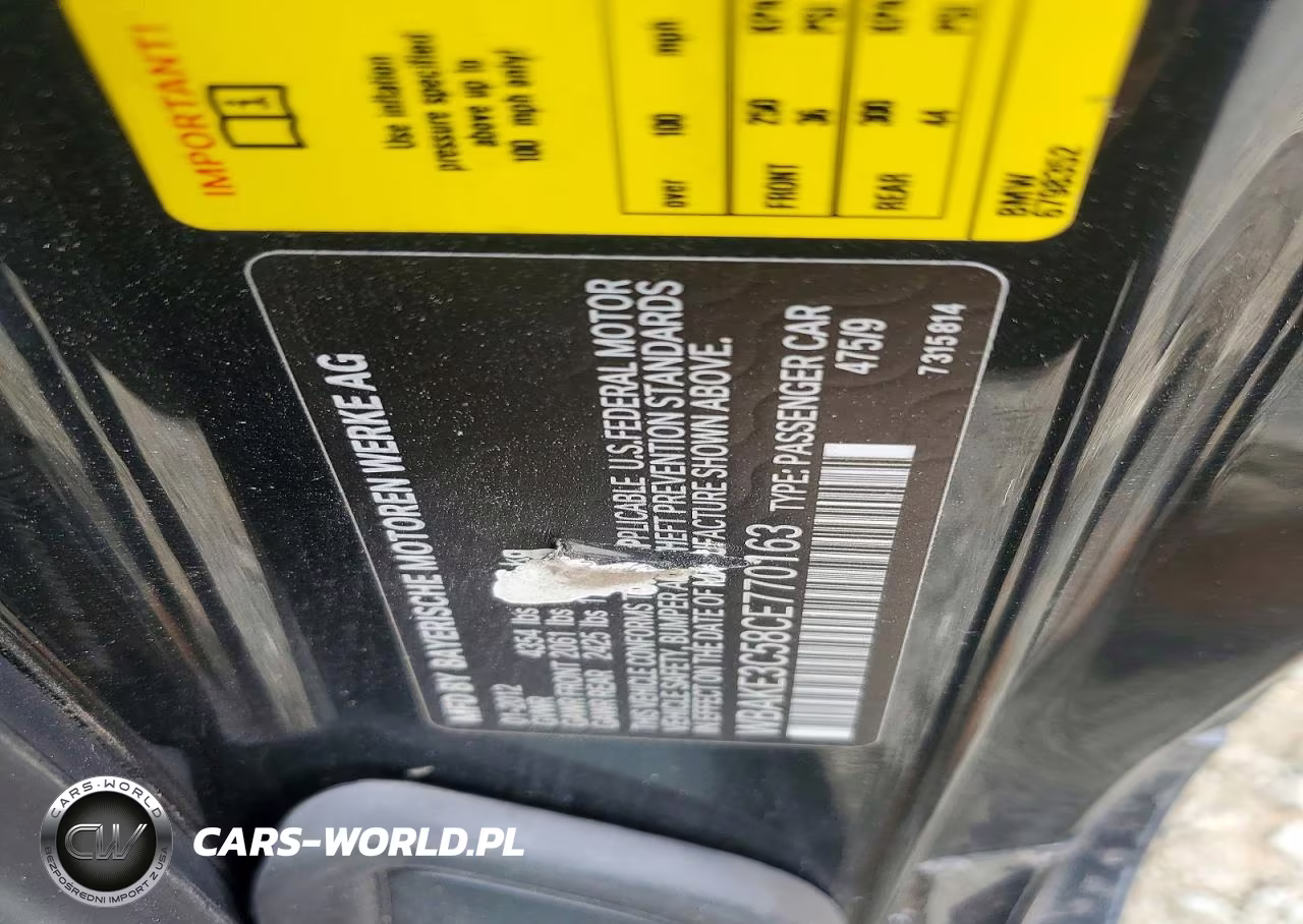2012 BMW 328I VIN:WBAKE3C58CE770163 - 12