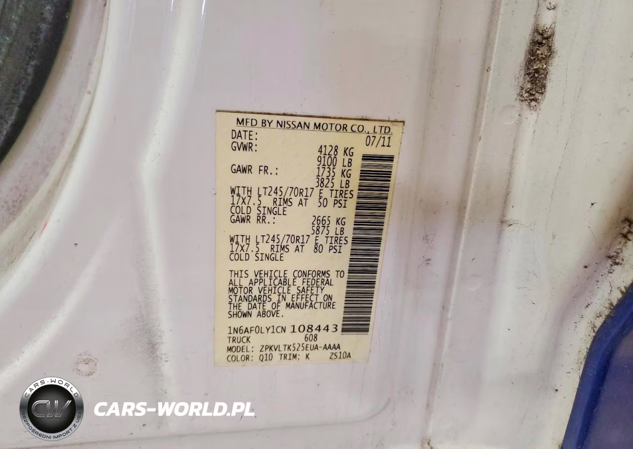 2012 Nissan Nv 2500 Hd S VIN:1N6AF0LY1CN108443 - 13