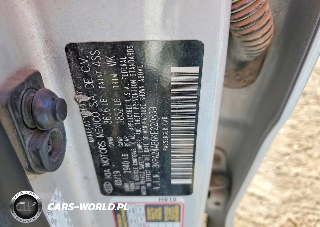 2019 Kia Rio VIN:3KPA24AB6KE220839 - 12
