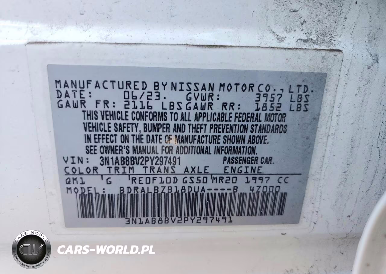 2023 Nissan Sentra S VIN:3N1AB8BV2PY297491 - 12