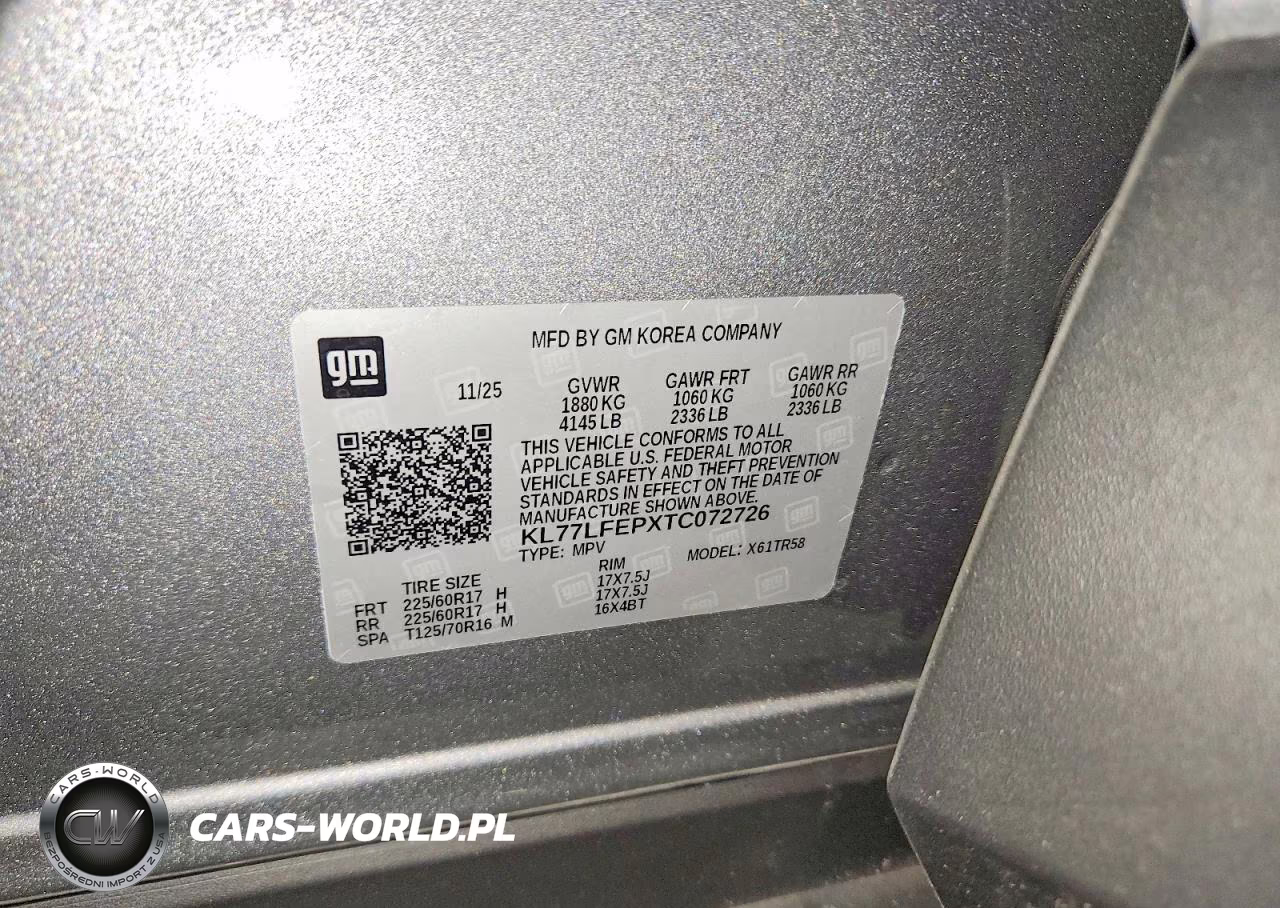 2026 Chevrolet Trax Ls VIN:KL77LFEPXTC072726 - 12