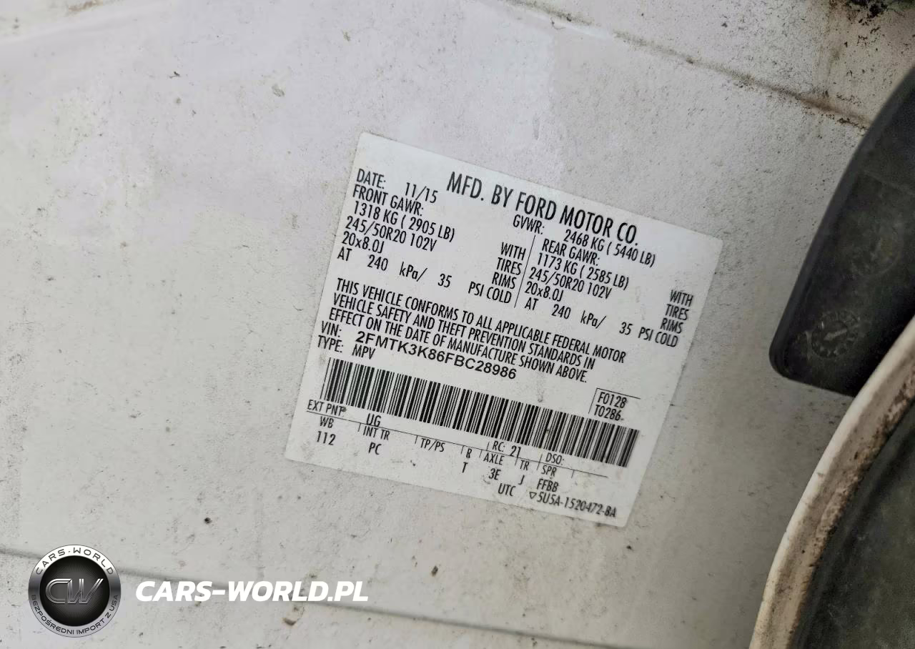 2015 Ford Edge Titanium VIN:2FMTK3K86FBC28986 - 13