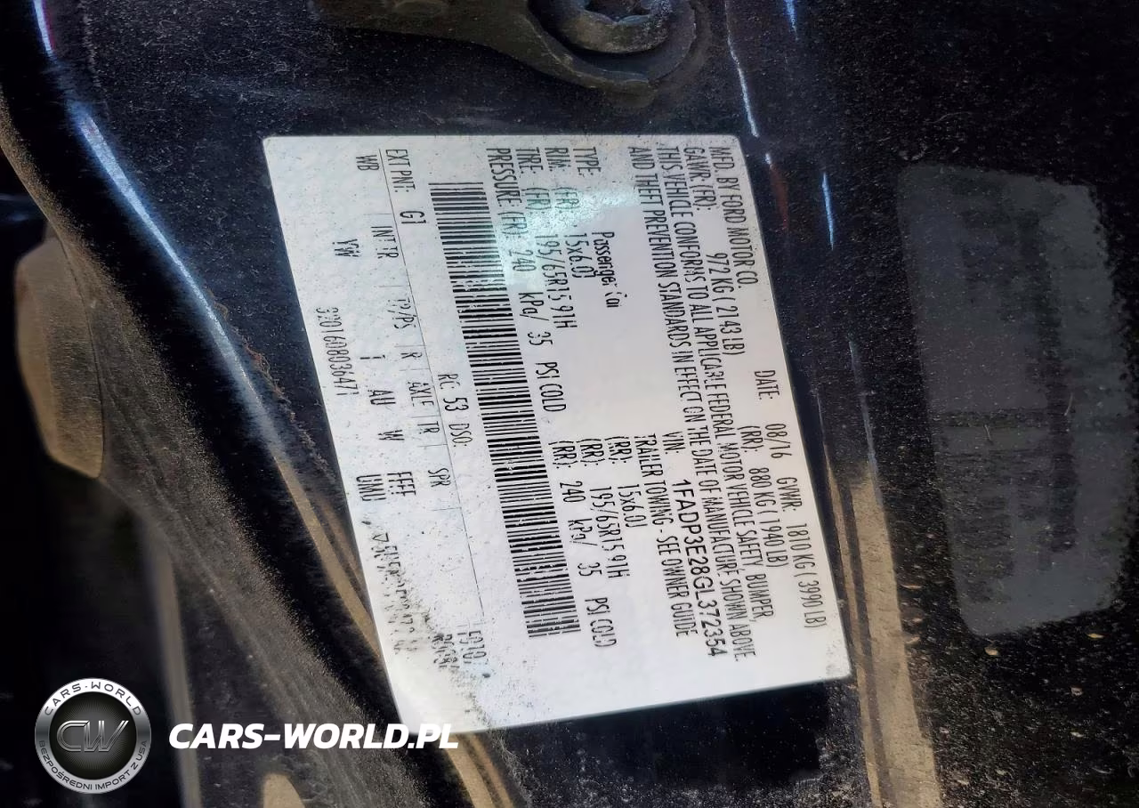 2016 Ford Focus S VIN:1FADP3E28GL372354 - 12