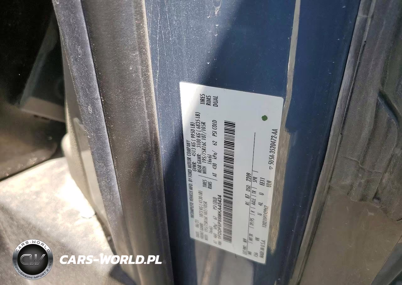 2021 Ford Transit T-350 Delivery Truck VIN:1FDDF6P88MKA45434 - 14