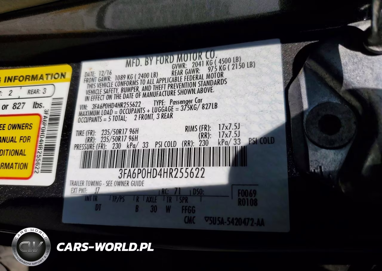 2017 Ford Fusion Se VIN:3FA6P0HD4HR255622 - 12