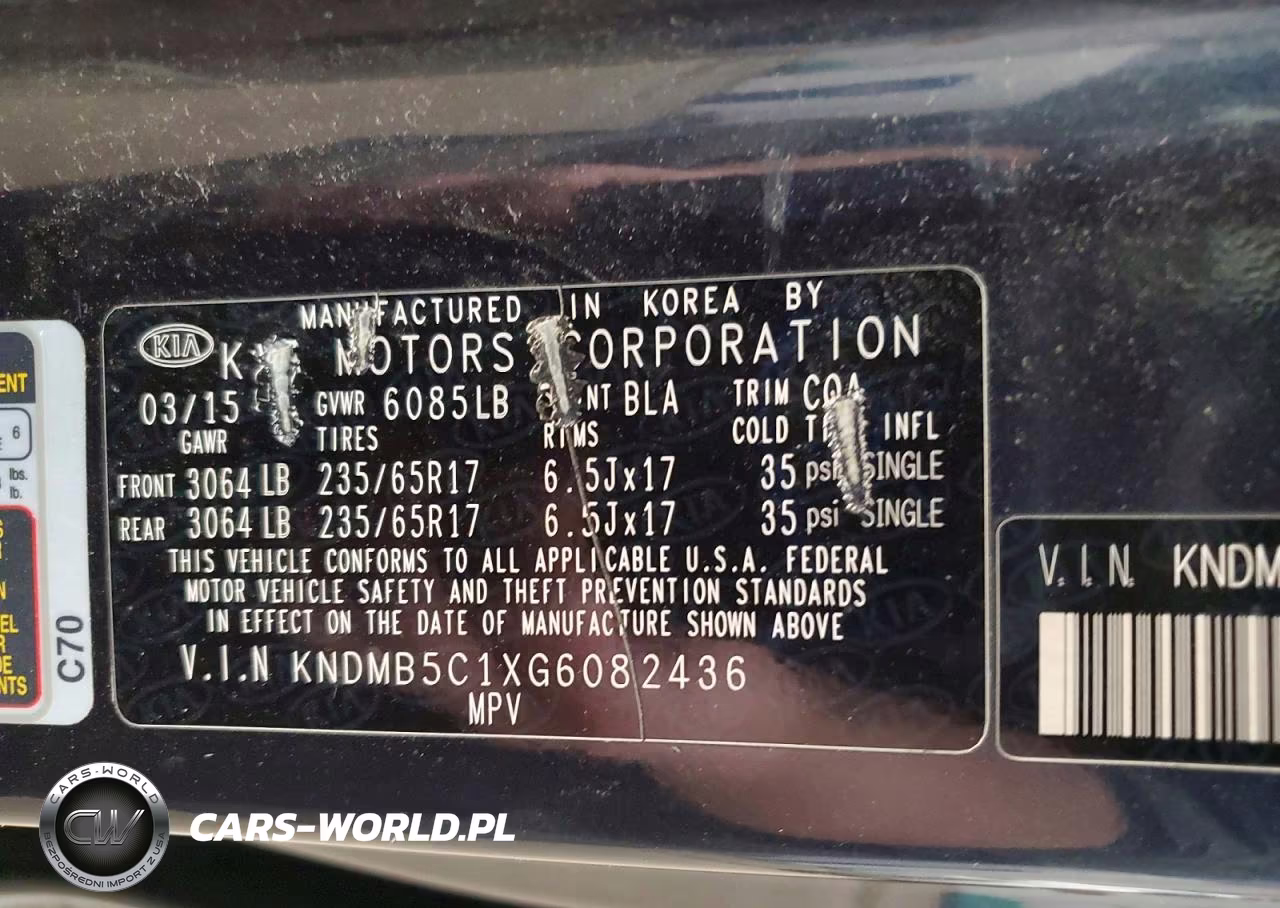 2016 Kia Sedona Lx VIN:KNDMB5C1XG6082436 - 14
