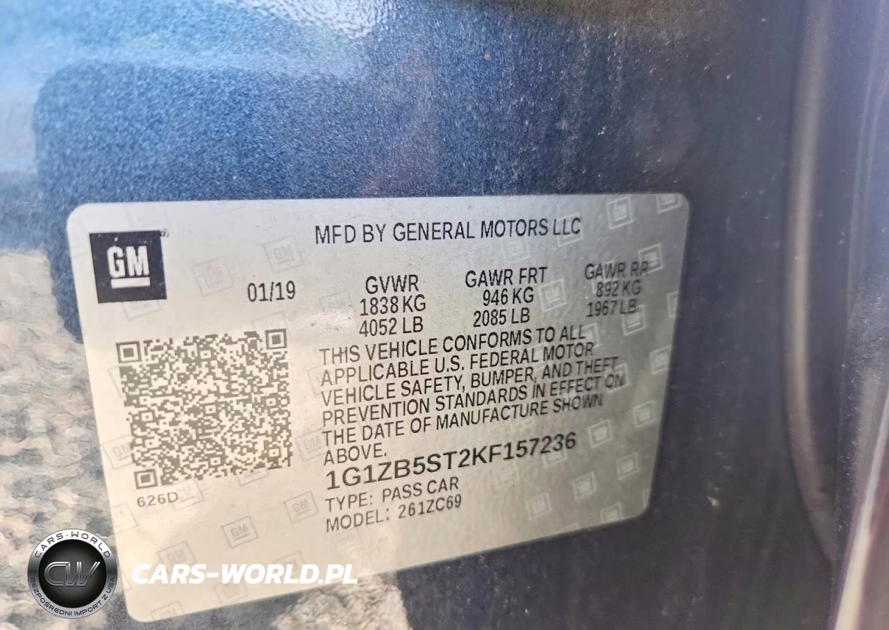 2019 Chevrolet Malibu Ls VIN:1G1ZB5ST2KF157236 - 12
