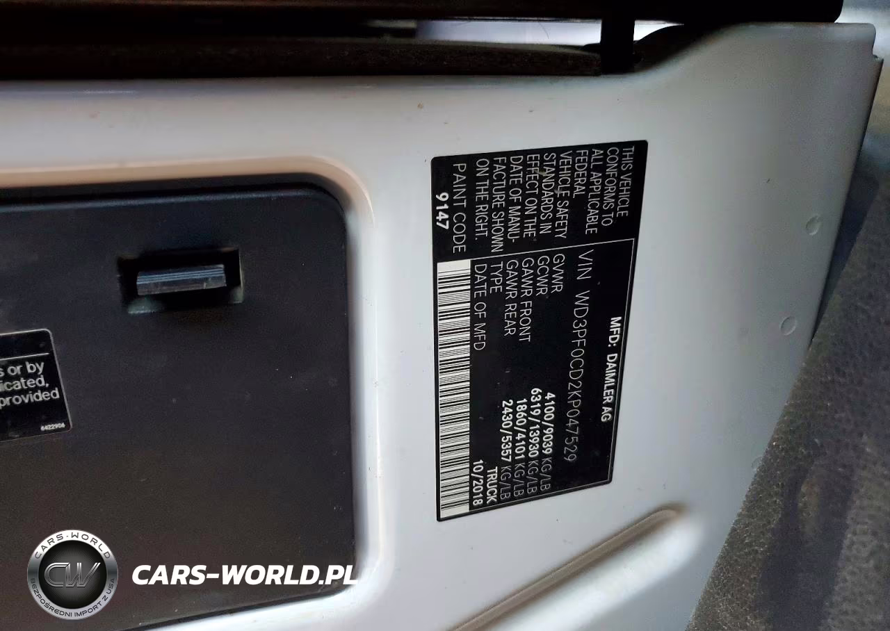 2019 Mercedes Benz Sprinter 2500 VIN:WD3PF0CD2KP047529 - 12