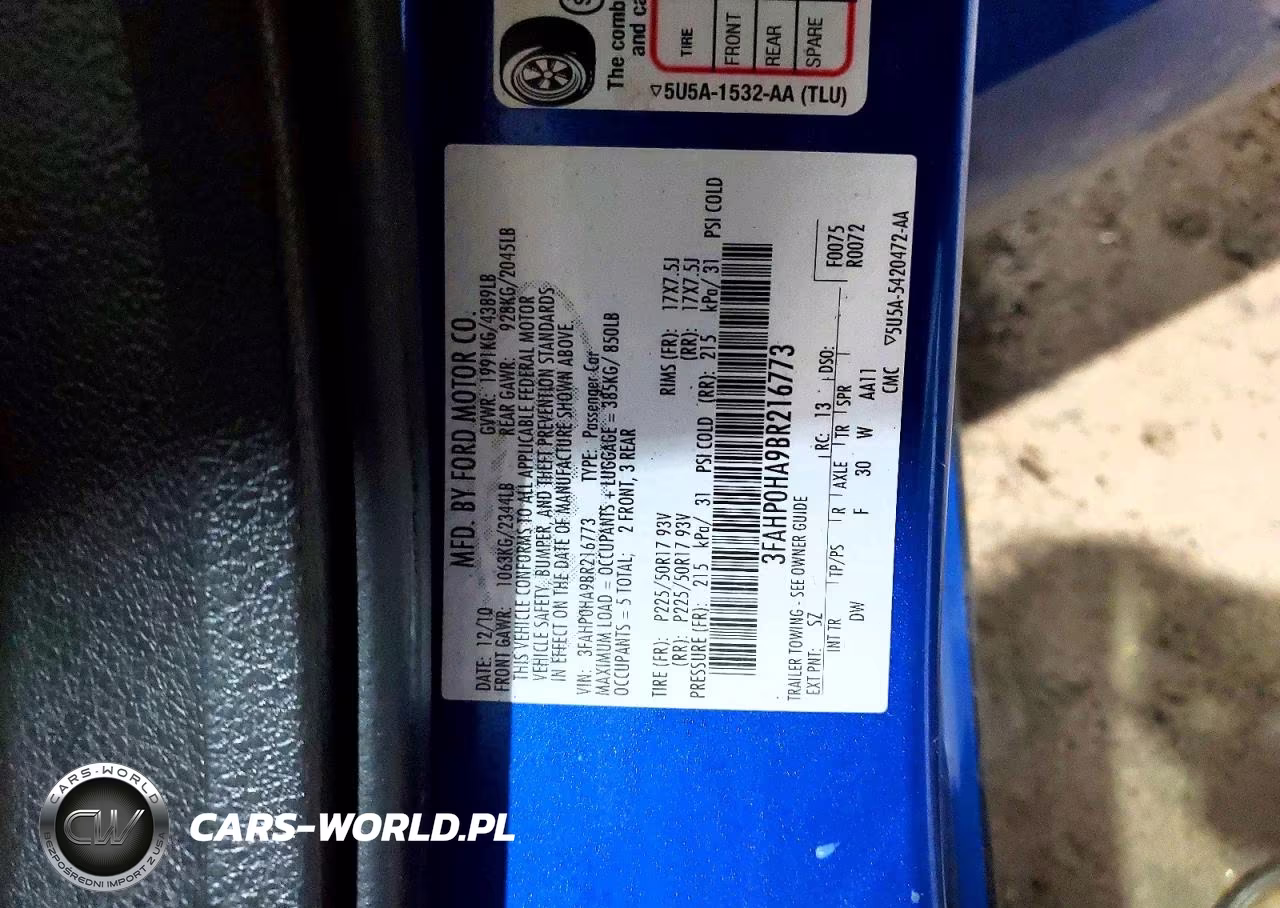2011 Ford Fusion Se VIN:3FAHP0HA9BR216773 - 13
