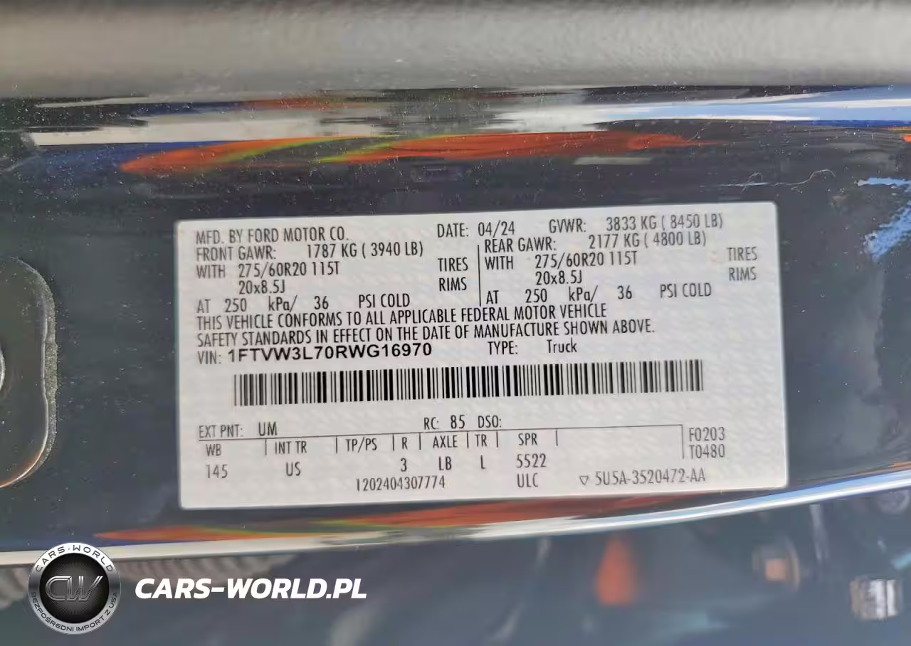 2024 Ford F150 Lightning Xlt VIN:1FTVW3L70RWG16970 - 12
