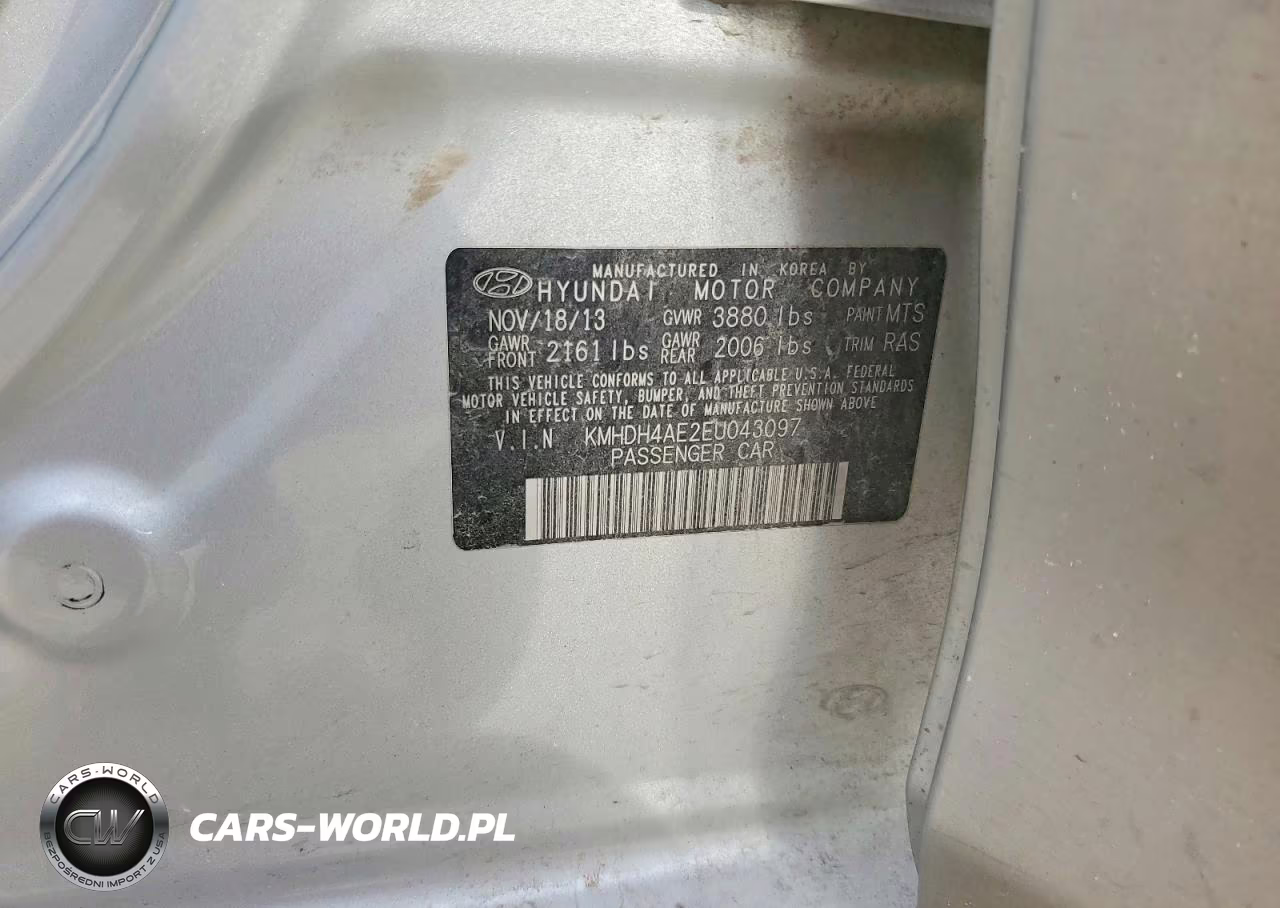 2014 Hyundai Elantra Se VIN:KMHDH4AE2EU043097 - 12