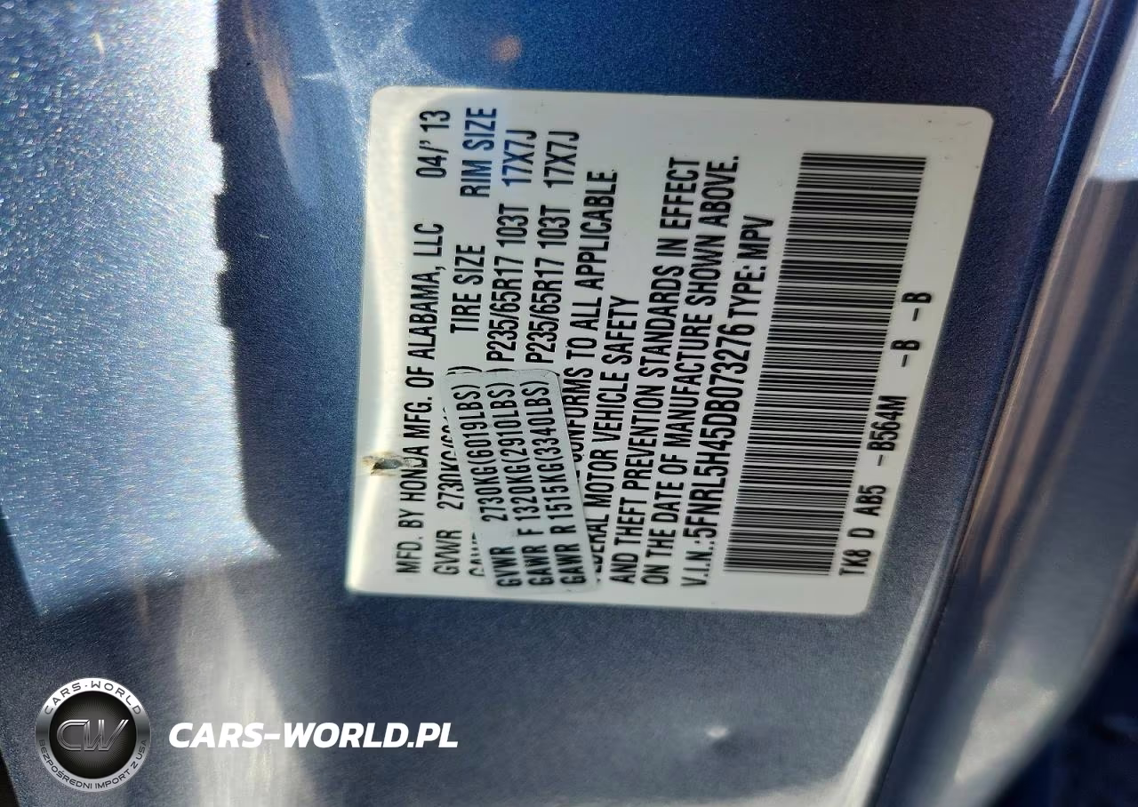 2013 Honda Odyssey Ex VIN:5FNRL5H45DB073276 - 14