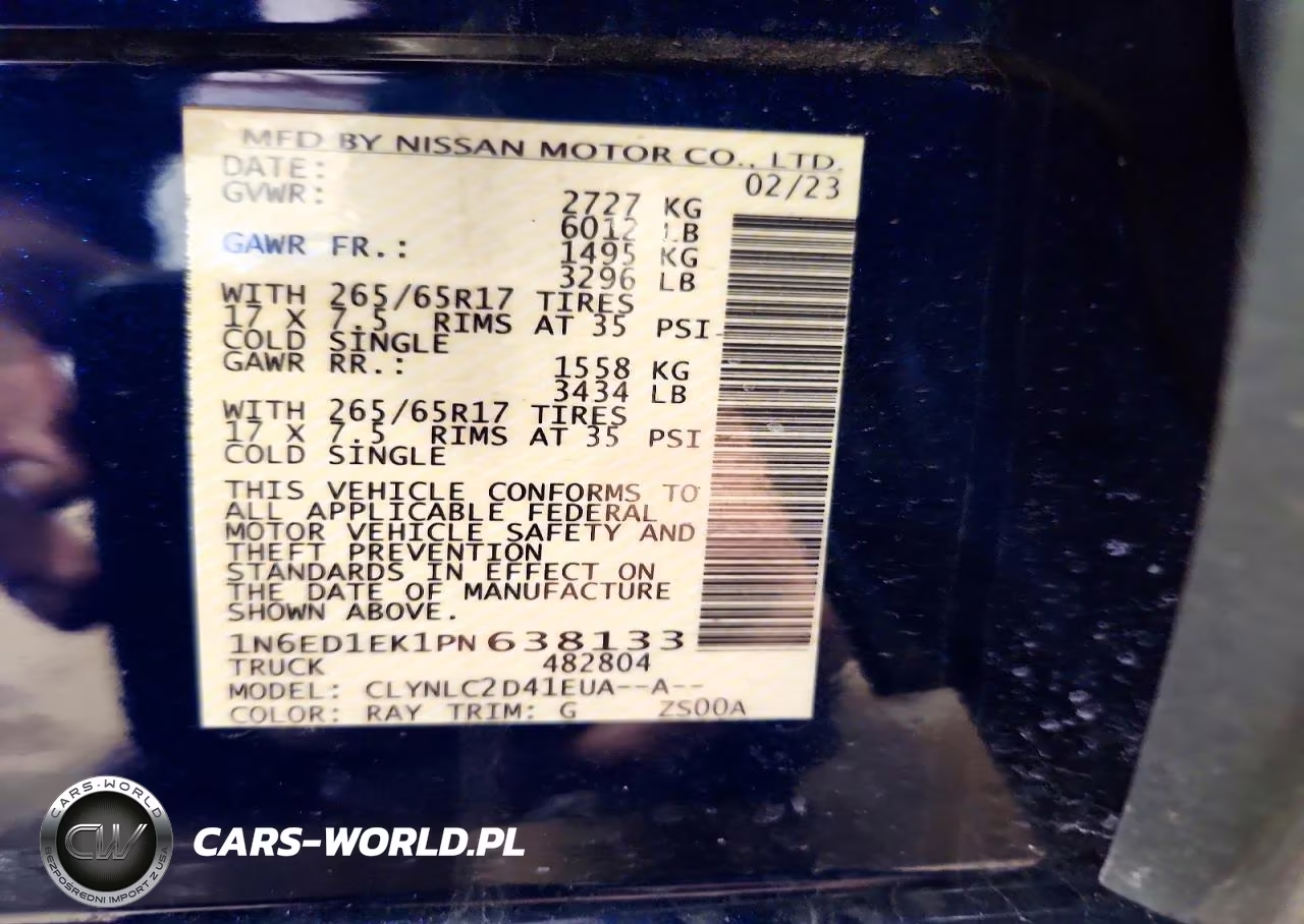 2023 Nissan Frontier Sv VIN:1N6ED1EK1PN638133 - 12