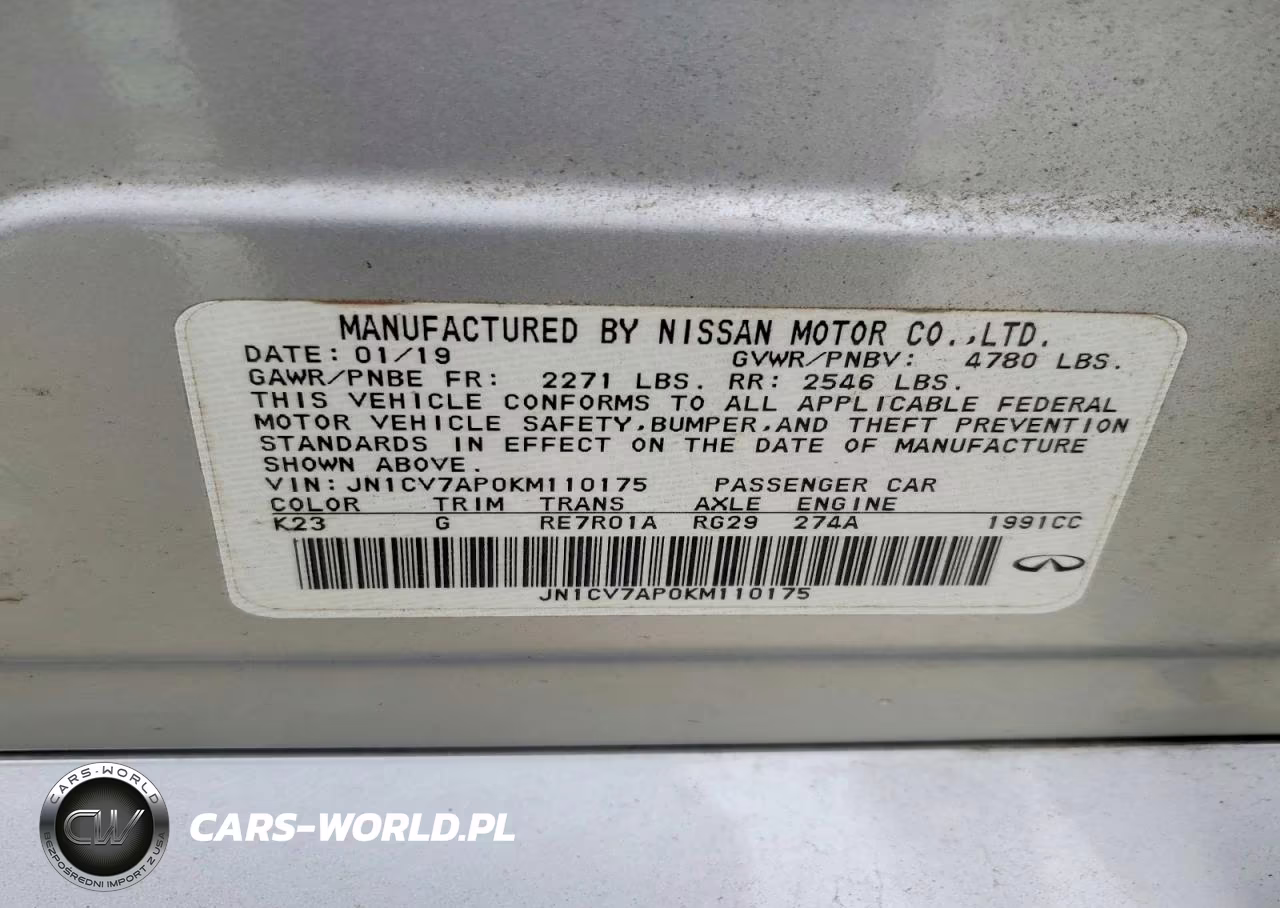 2019 Infiniti Q50 2.0T Pure VIN:JN1CV7AP0KM110175 - 12