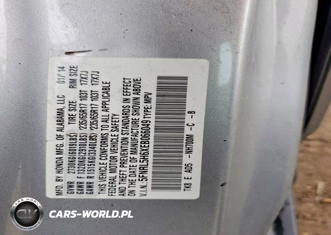 2014 Honda Odyssey Exl VIN:5FNRL5H6XEB066049 - 13