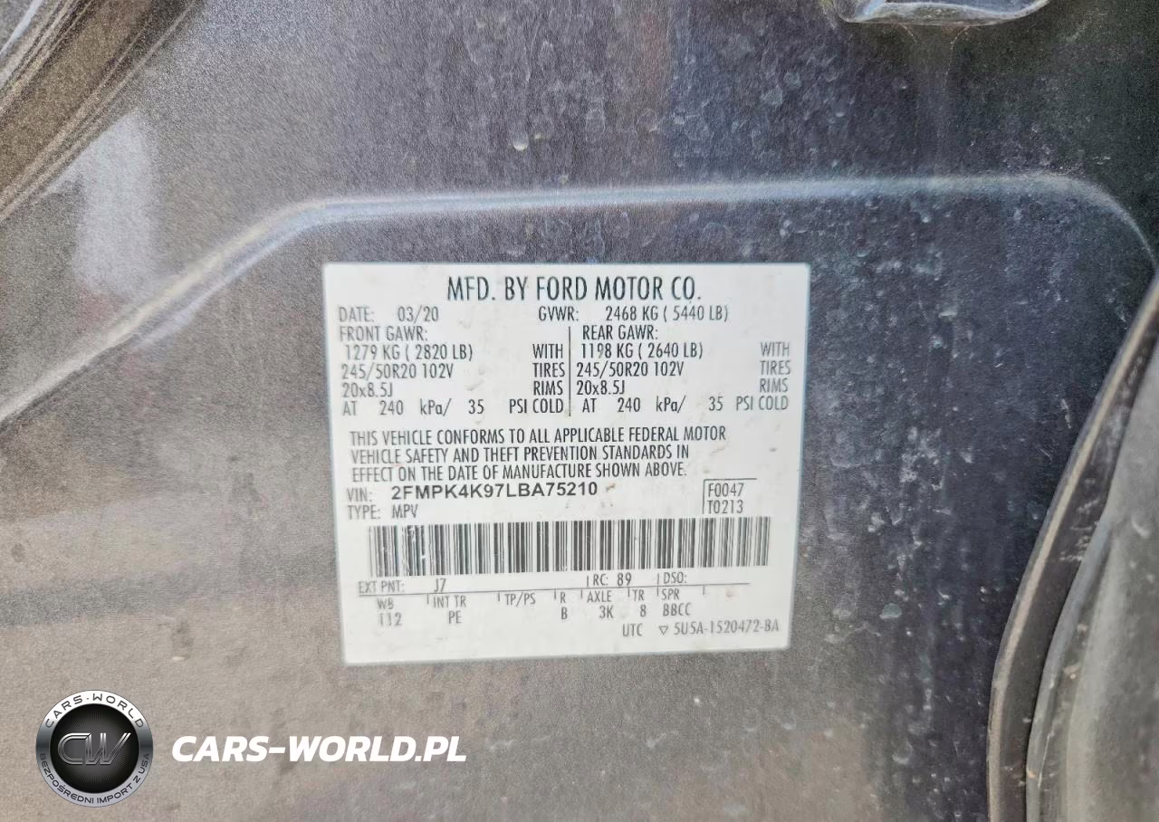 2020 Ford Edge Titanium VIN:2FMPK4K97LBA75210 - 13